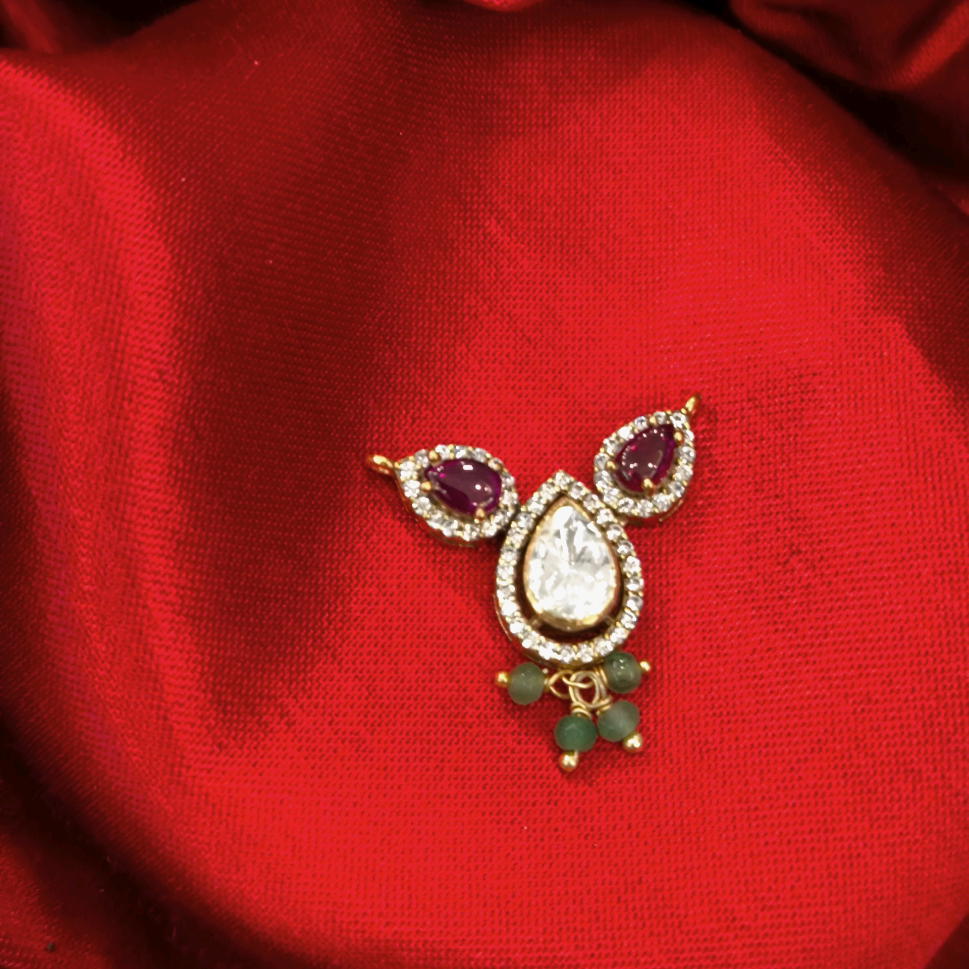 Pink Moissanite CZ Pendant 